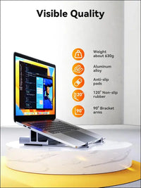 Laptop Docking Station Stand Dual 4K Monitor,  Dual HDMI Docking Station for Laptop, 2 HDMI (Single 4K@120Hz), 2 USB 3.0 Ports, 100W PD, RJ45 Ethernet, Desktop Management 7-in-1 USB C Dock