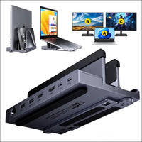 Laptop Docking Station Stand Dual 4K Monitor: QUUGE USB C Docking Station Dual Monitor for Laptop 2 HDMI (Single