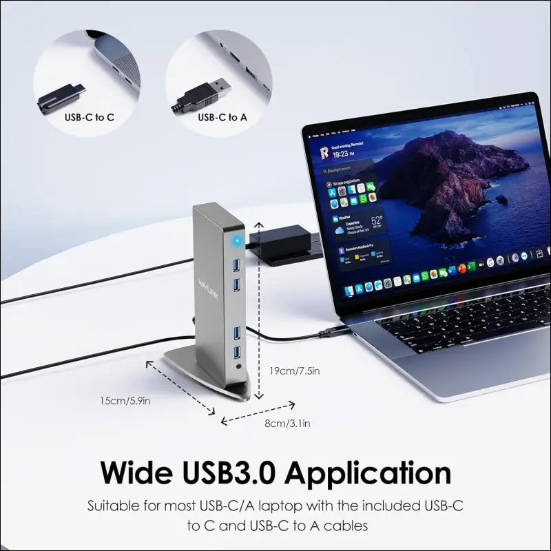 Laptop Docking Station USB-C  Universal Docking Stations for Dual Monitor with Single 5K Display & 2 4K HDMI Ports, 2 4K DisplayPorts for Windows/Mac