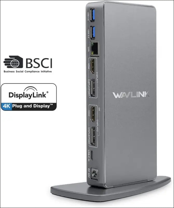 Laptop Docking Station USB-C  Universal Docking Stations for Dual Monitor with Single 5K Display & 2 4K HDMI Ports, 2 4K DisplayPorts for Windows/Mac