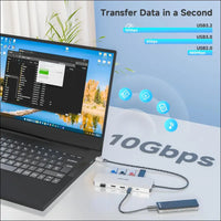 Laptop Docking Station WAVLINK 10G USB C Hub with Dual HDMI 100W PD in 10Gbps USB-A/C 3.2 5Gbps USB-A USB2.0 Gigabit