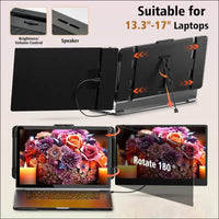 Laptop Monitor Extension - 14" FHD 1080P IPS Dual Screen PC Laptop for Laptop 13"-17" Windows, Mac, Chrome, Switch No Driver Requi
