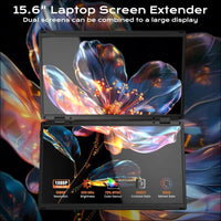 Laptop Screen - 360° Rotation F3 Portable Monitor Triple, Horizontal and Vertical with Stand, 14 Inch IPS FHD 1080P, Compatible with PS5, Windows/Mac and Laptop/Mini PC