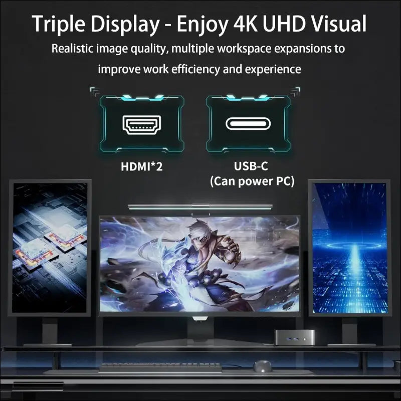 Laptop Screen Extender 14 Inch Dual Screen 1080P IPS Built-in Stand, Speaker Screen Extender for 13"-17" Laptop Mac Windows Chrome