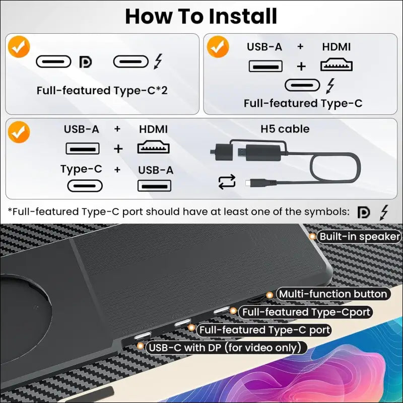Laptop Screen Extender, 15.6" Portable Monitor, 120% sRGB FHD 1080P Triple Screen Extender, 235°Rotation Detachable Dual Monitor for 13-17.3" Laptop Compatible with...