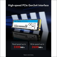 Lexar NM610PRO 1TB SSD, M.2 2280 PCIe Gen3x4 NVMe 1.4 Internal, Up to 3300 MB/s Read, 2600 Writes, Internal 3D NAND Flash Solid State Drive for Laptop, Desktop Computer, PC
