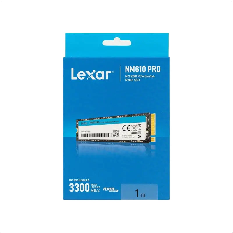 Lexar NM610PRO 1TB SSD, M.2 2280 PCIe Gen3x4 NVMe 1.4 Internal, Up to 3300 MB/s Read, 2600 Writes, Internal 3D NAND Flash Solid State Drive for Laptop, Desktop Computer, PC