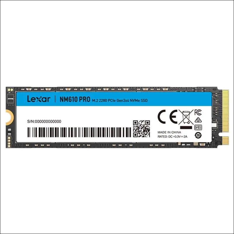Lexar NM610PRO 1TB SSD, M.2 2280 PCIe Gen3x4 NVMe 1.4 Internal, Up to 3300 MB/s Read, 2600 Writes, Internal 3D NAND Flash Solid State Drive for Laptop, Desktop Computer, PC