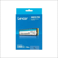 Lexar NM610PRO 1TB SSD, M.2 2280 PCIe Gen3x4 NVMe 1.4 Internal, Up to 3300 MB/s Read, 2600 Writes, Internal 3D NAND Flash Solid State Drive for Laptop, Desktop Computer, PC