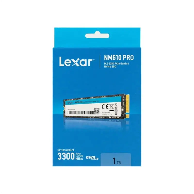 Lexar NM610PRO 1TB SSD, M.2 2280 PCIe Gen3x4 NVMe 1.4 Internal, Up to 3300 MB/s Read, 2600 Writes, Internal 3D NAND Flash Solid State Drive for Laptop, Desktop Computer, PC