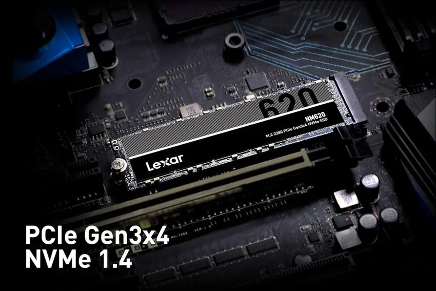 Lexar NM620 256GB SSD, M.2 2280 PCIe Gen3x4 NVMe 1.4 Internal SSD, Up to 3500MB/s Read, 1300MB/s Write, 3D NAND Flash Internal Solid State Drive for PC Enthusiasts and Gamers...