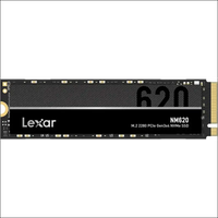 Lexar NM620 256GB SSD, M.2 2280 PCIe Gen3x4 NVMe 1.4 Internal SSD, Up to 3500MB/s Read, 1300MB/s Write, 3D NAND Flash Internal Solid State Drive for PC Enthusiasts and Gamers...
