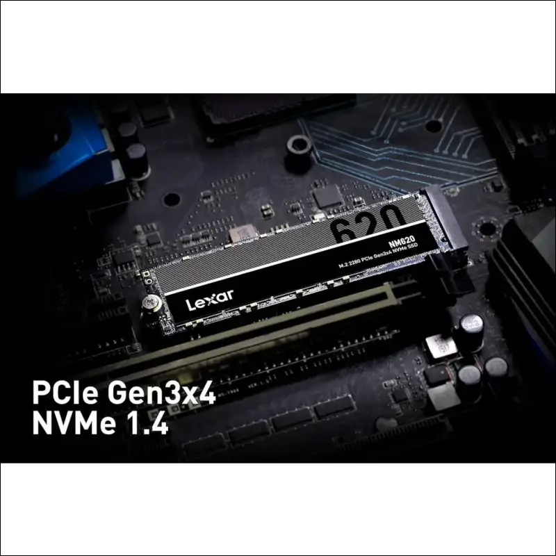 Lexar NM620 256GB SSD, M.2 2280 PCIe Gen3x4 NVMe 1.4 Internal SSD, Up to 3500MB/s Read, 1300MB/s Write, 3D NAND Flash Internal Solid State Drive for PC Enthusiasts and Gamers...