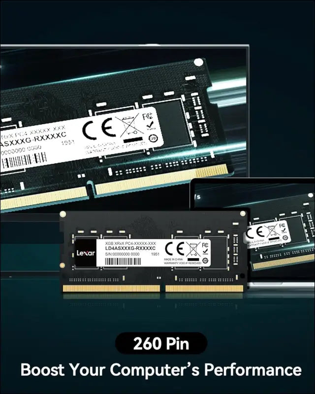 Lexar SODIMM 8GB DDR4 RAM, 3200 MHz, 260-Pin DDR4 SODIMM Laptop Ram, High-Performance SO-DIMM, PC Laptop Computer Memory (LD4AS008G-B3200ASST)