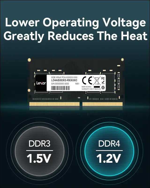 Lexar SODIMM 8GB DDR4 RAM, 3200 MHz, 260-Pin DDR4 SODIMM Laptop Ram, High-Performance SO-DIMM, PC Laptop Computer Memory (LD4AS008G-B3200ASST)