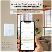 LEYF Intelligent WiFi Curtain Switch, Shutter Switch, Compatible with Alexa & Google Home, Tuya/Smart Life App, Voice Controlled Home Motor, White
