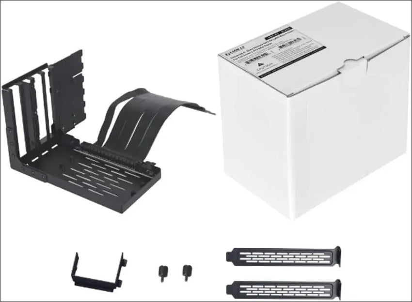 Lian Li VG4-4X Universal 4 Slots Vertical GPU Kit with Gen 4 Riser, Black