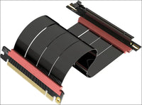 LINKUP - AVA5 Pcie 5.0 Riser Cable | RTX5090 RX9070 GPU Ready | X16 128Gb/S Speed | Compatible with PCIE 4.0 & WRX80/WRX90E | Right Angle Black 20Cm