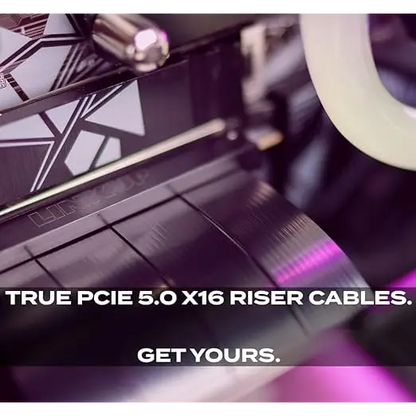 LINKUP - AVA5 PCIE 5.0 Riser Cable | RTX5090 RX9070 GPU Ready | X16 128Gb/S Speed | Compatible with Pcie 4.0 &