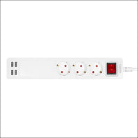 LogiLink SH0103 - Wi-Fi Smart Home Power Strip 3-Way (3X CEE 7/3) + 4X USB-A, Controllable via App, IP20, Tuya Compatible, Supports Amazon Alexa and Google Home, 1.70 m