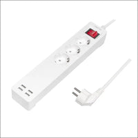 LogiLink SH0103 - Wi-Fi Smart Home Power Strip 3-Way (3X CEE 7/3) + 4X USB-A, Controllable via App, IP20, Tuya Compatible, Supports Amazon Alexa and Google Home, 1.70 m