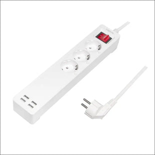 LogiLink SH0103 - Wi-Fi Smart Home Power Strip 3-Way (3X CEE 7/3) + 4X USB-A, Controllable via App, IP20, Tuya Compatible, Supports Amazon Alexa and Google Home, 1.70 m
