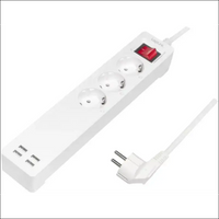 LogiLink SH0103 - Wi-Fi Smart Home Power Strip 3-Way (3X CEE 7/3) + 4X USB-A, Controllable via App, IP20, Tuya Compatible, Supports Amazon Alexa and Google Home, 1.70 m