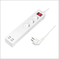 LogiLink SH0103 - Wi-Fi Smart Home Power Strip 3-Way (3X CEE 7/3) + 4X USB-A, Controllable via App, IP20, Tuya Compatible, Supports Amazon Alexa and Google Home, 1.70 m