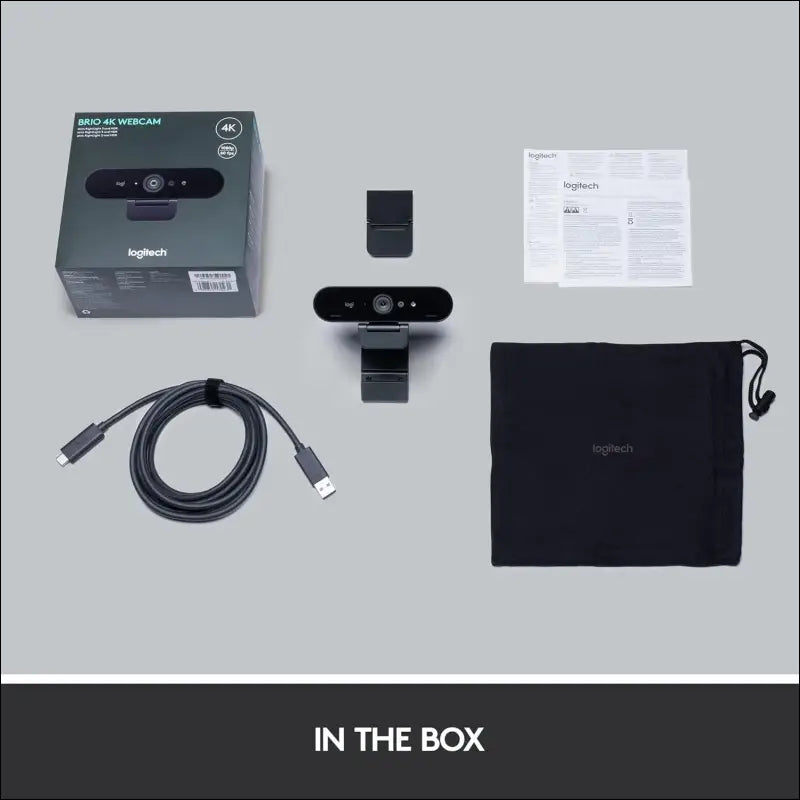 Logitech Brio Stream Webcam - Ultra 4K HD Video Calling,HD Auto Light Correction, Streaming,Black