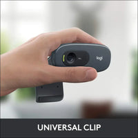 Logitech C270 HD Webcam, 720p/30fps, Widescreen Video Calling, Light Correction, Noise-Reducing Mic, Streaming for Skype, FaceTime, Hangouts, WebEx, PC/Mac/Laptop/MacBook/Tablet...