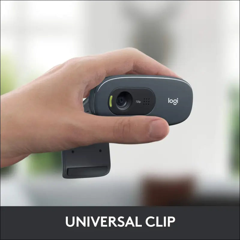 Logitech C270 HD Webcam, 720p/30fps, Widescreen Video Calling, Light Correction, Noise-Reducing Mic, Streaming for Skype, FaceTime, Hangouts, WebEx, PC/Mac/Laptop/MacBook/Tablet...