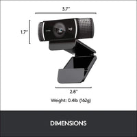 Logitech C922 Pro Stream Full HD 1080P Webcam (960-001089)