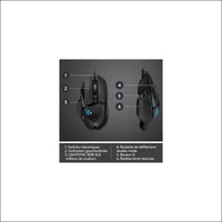 Logitech G502 Hero High Performance Wired Gaming Mouse, Hero 16K Sensor, 16,000 DPI, RGB, Adjustable Weights, 11 Programmable Buttons, On-Board Memory, PC/Mac - Black
