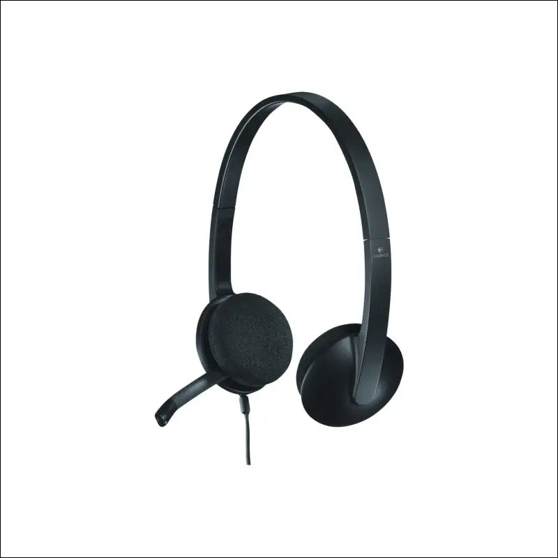 Logitech H340 Wired Headset, Stereo Headphones with Noise-Cancelling Microphone, USB, PC/Mac/Laptop - Black