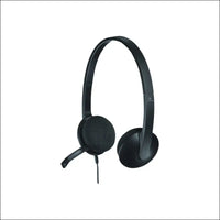 Logitech H340 Wired Headset, Stereo Headphones with Noise-Cancelling Microphone, USB, PC/Mac/Laptop - Black