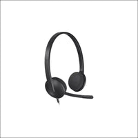 Logitech H340 Wired Headset, Stereo Headphones with Noise-Cancelling Microphone, USB, PC/Mac/Laptop - Black