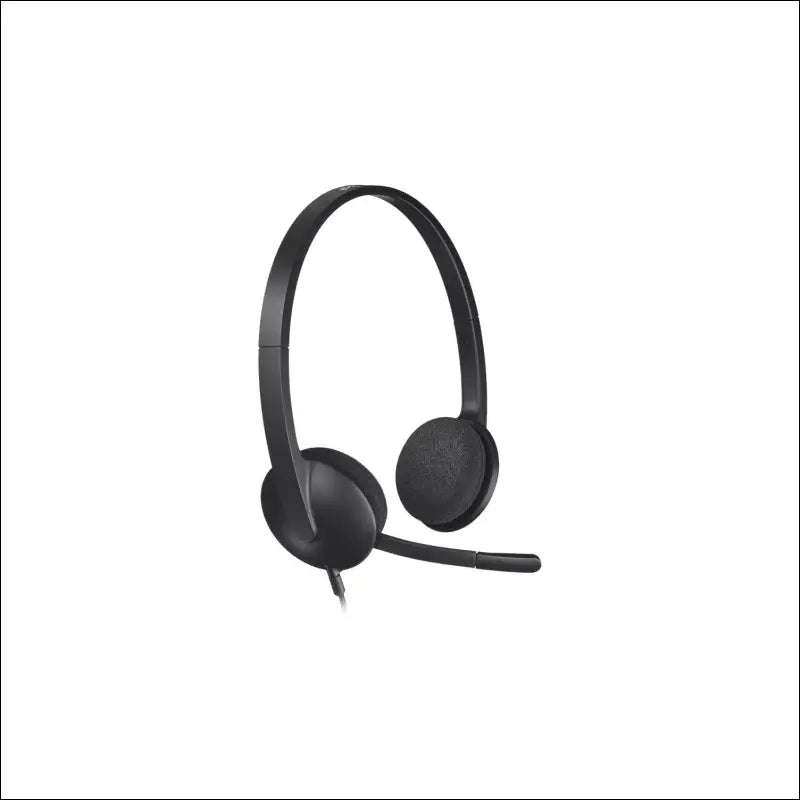 Logitech H340 Wired Headset, Stereo Headphones with Noise-Cancelling Microphone, USB, PC/Mac/Laptop - Black