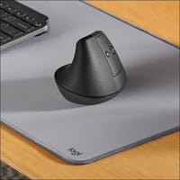 Logitech Lift Vertical Ergonomic Mouse, Wireless, Bluetooth or Logi Bolt USB receiver, Quiet clicks, 4 buttons, compatible with Windows/macOS/iPadOS, Laptop, PC - Graphite