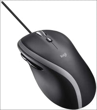Logitech M500 Wired USB Mouse, High Precision 1000 DPI Laser Tracking, 7 Buttons, PC/Mac/Laptop - Black