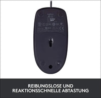Logitech M500 Wired USB Mouse, High Precision 1000 DPI Laser Tracking, 7 Buttons, PC/Mac/Laptop - Black