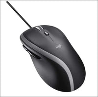 Logitech M500 Wired USB Mouse, High Precision 1000 DPI Laser Tracking, 7 Buttons, PC/Mac/Laptop - Black