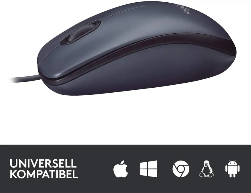 Logitech M500 Wired USB Mouse, High Precision 1000 DPI Laser Tracking, 7 Buttons, PC/Mac/Laptop - Black