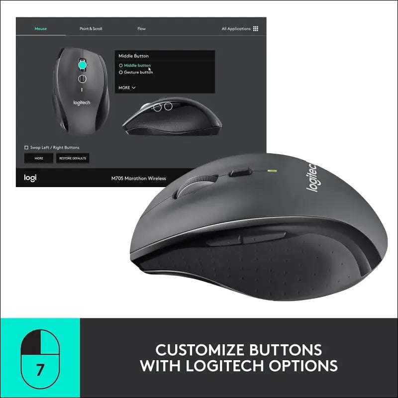 Logitech M705 Marathon Wireless Laser Mouse