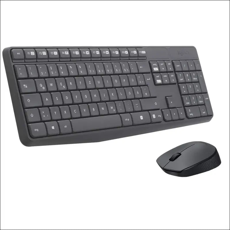 Logitech MK235 Wireless Keyboard and Mouse Combo for Windows, 2.4 GHz Wireless with Unifying USB-Receiver, Wireless Mouse, 15 FN Keys, 3-Year Battery Life, PC/Laptop, QWERTZ...