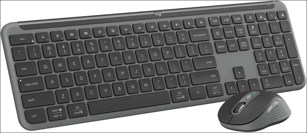 Logitech MK950 Signature Slim Wireless Keyboard and Mouse Combo Sleek Design Quiet Typing and Clicking Switch Across