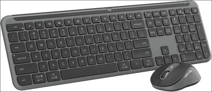 Logitech MK950 Signature Slim Wireless Keyboard and Mouse Combo Sleek Design Quiet Typing and Clicking Switch Across