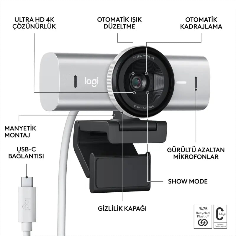 * **Logitech MX Brio: 4K Webcam for Teams**