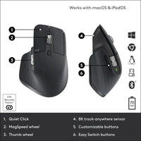 Logitech MX Master 3S Performance Wireless Mouse - Graphite
