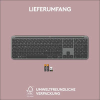 Logitech Signature Slim K950 Wireless Keyboard, Slim Design, Switch Between Devices While Typing, Quiet Typing, Bluetooth, Multi-OS, Windows, Mac, Chrome, DEU QWERTZ Layout,...