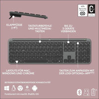 Logitech Signature Slim K950 Wireless Keyboard, Slim Design, Switch Between Devices While Typing, Quiet Typing, Bluetooth, Multi-OS, Windows, Mac, Chrome, DEU QWERTZ Layout,...
